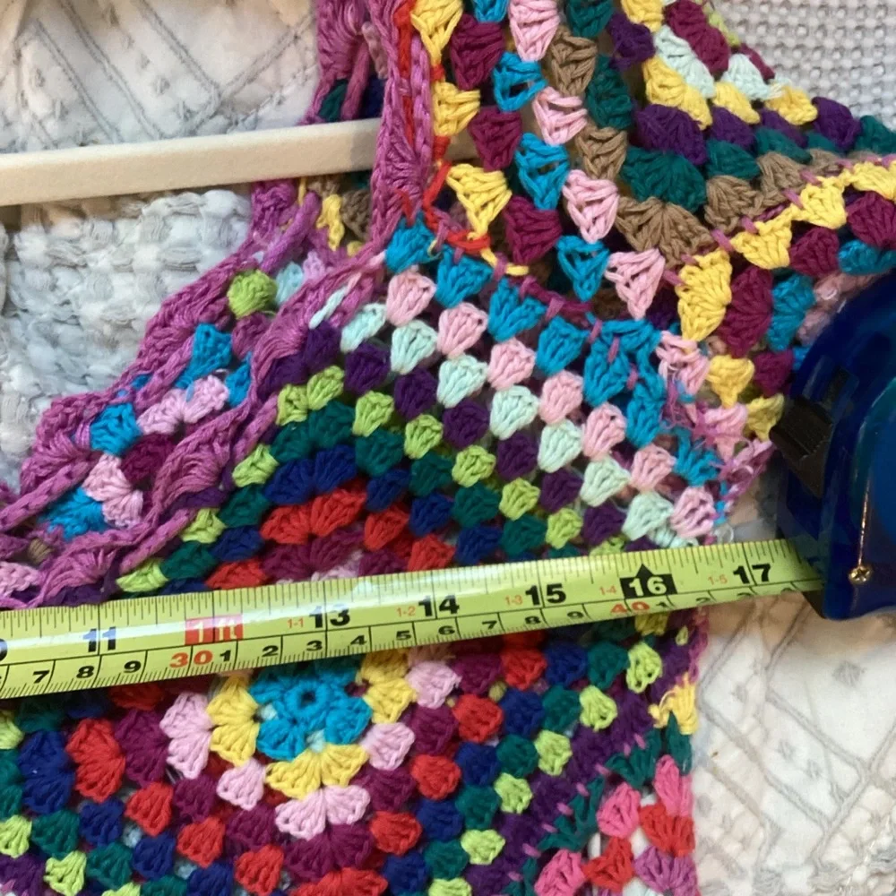SPELL and the Gypsy Carnaby Colorful Crochet Crop Top M/L - Picture 7 of 16